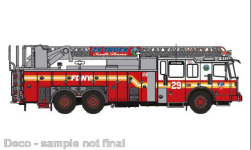 PCX87 PCX870690 - H0 - Ferrara Ultra, Ladder 29 Feuerwehr Bronx